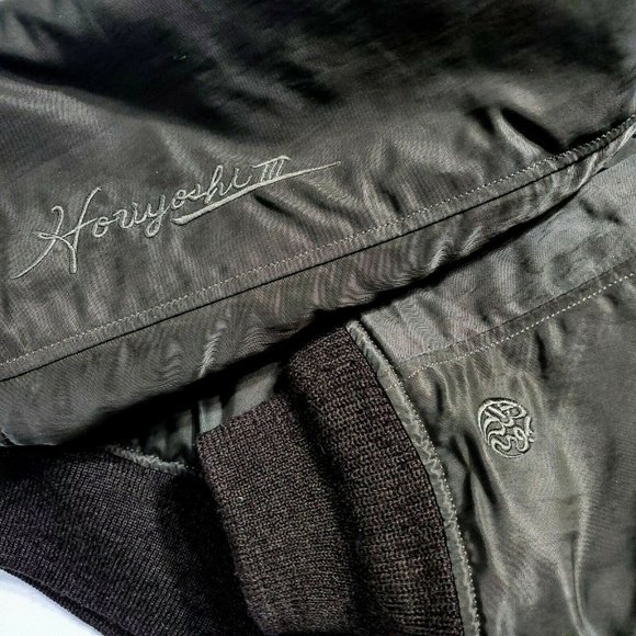 Horiyoshi III (M) Limited Tiger Print Nylon Bomber Jacket Olive Drab/Green RARE - Picture 7 of 11
